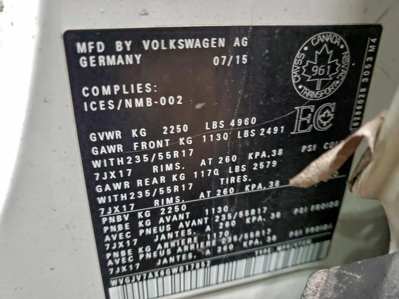 2016 Volkswagen Tiguan Comfortline