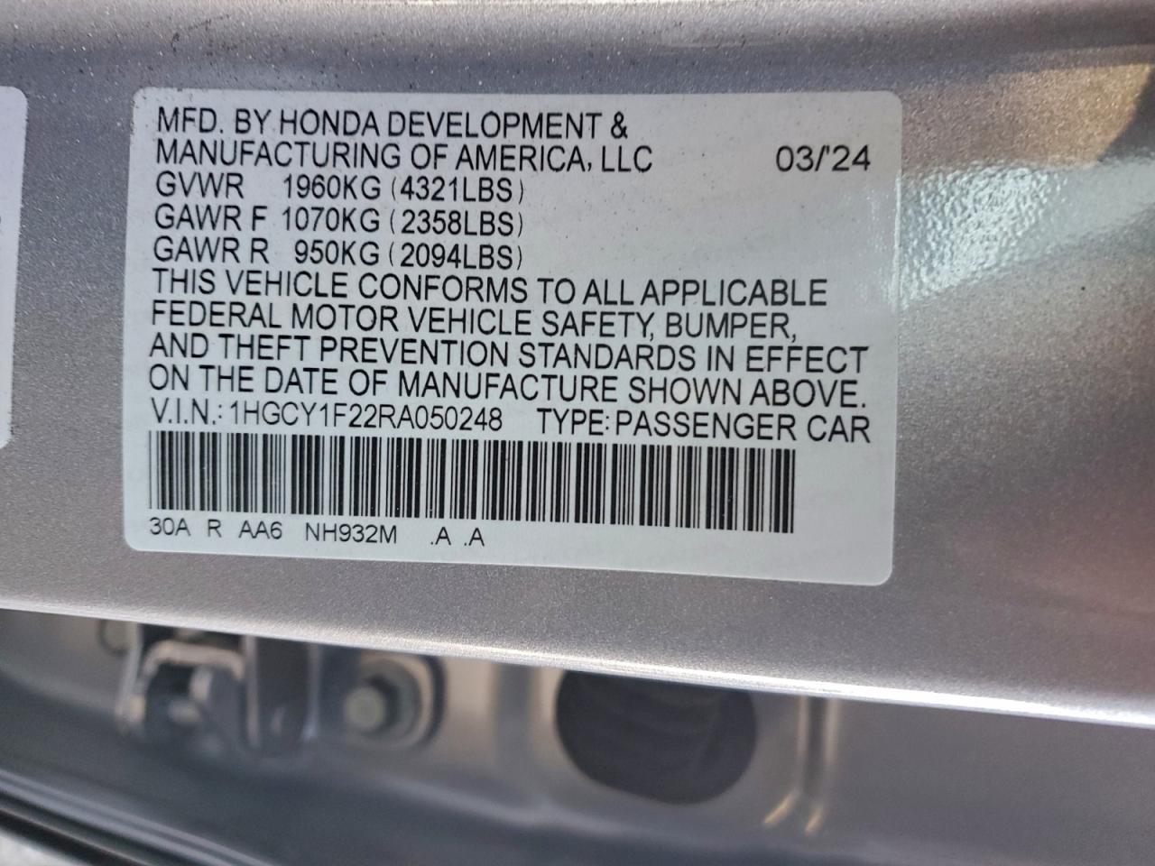 2024 Honda Accord lx