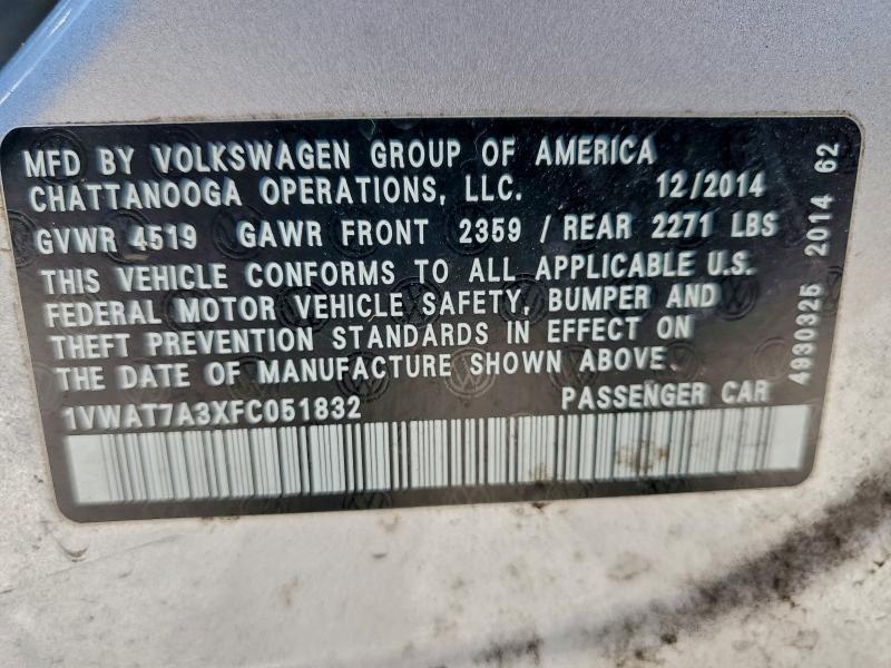 2015 Volkswagen Passat s