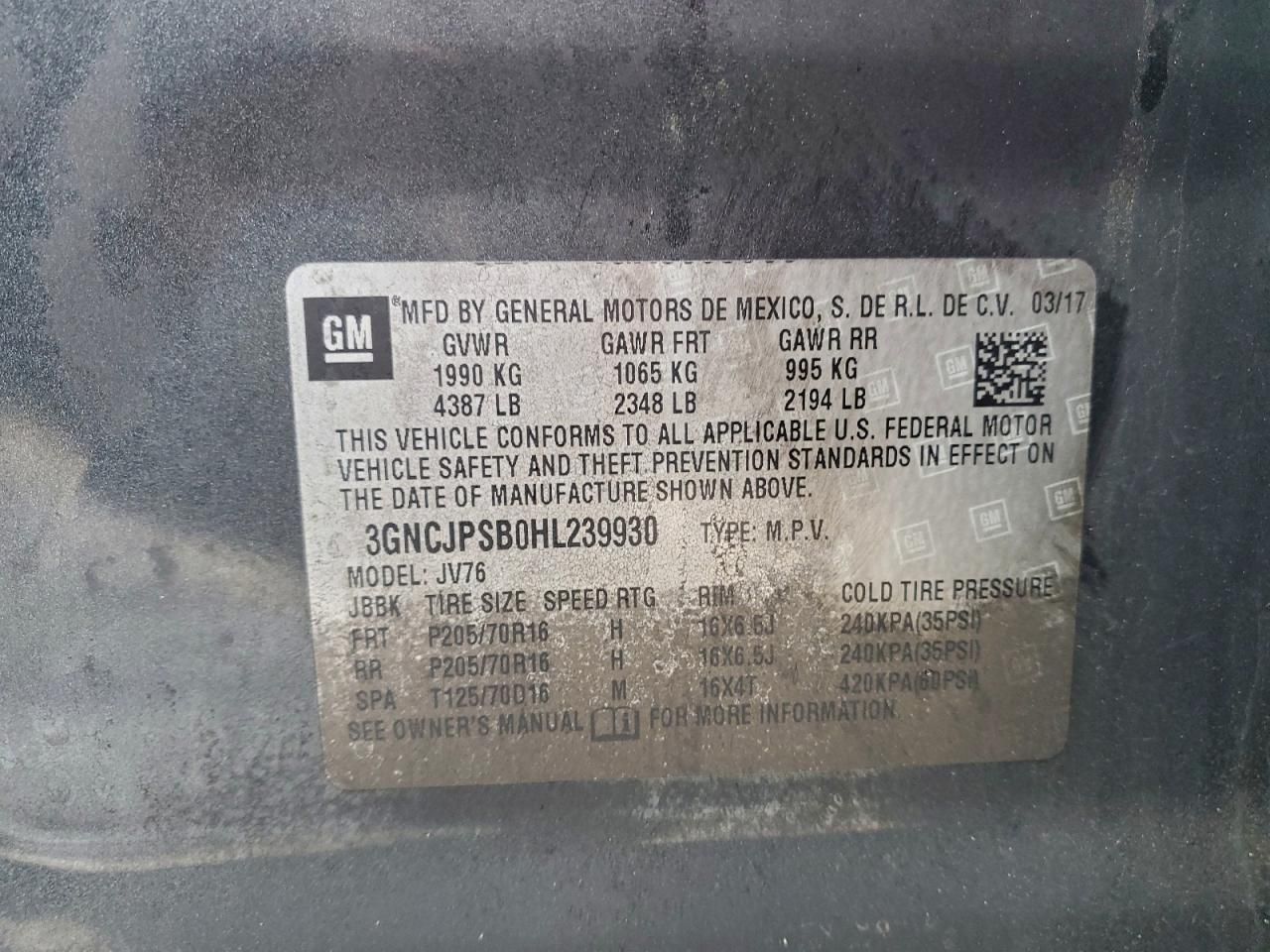 2017 Chevrolet Trax 1LT