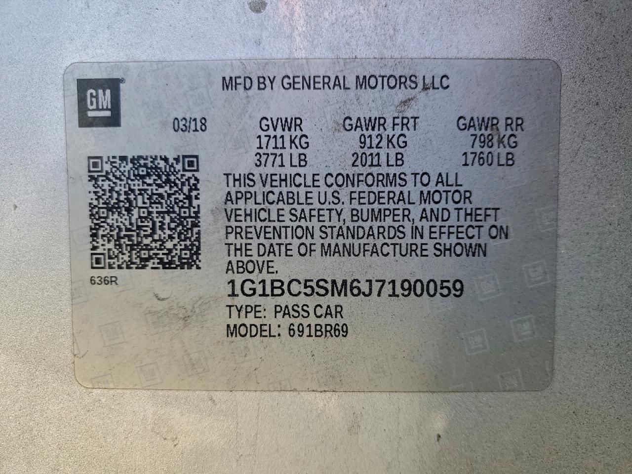 2018 Chevrolet Cruze ls