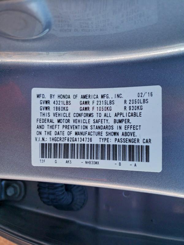 2016 Honda Accord exl