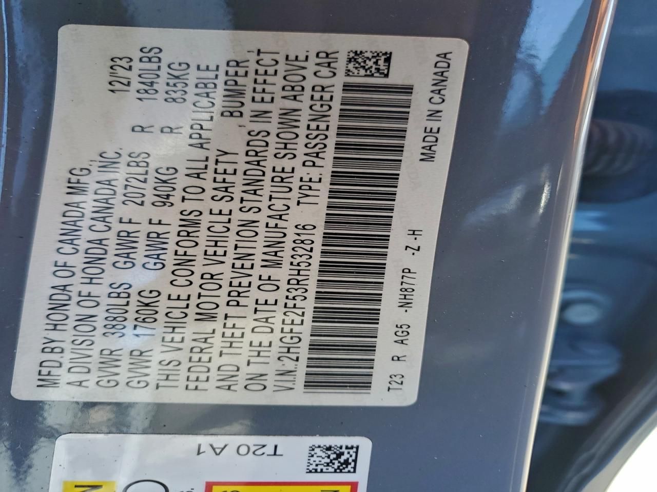 2024 Honda Civic Sport