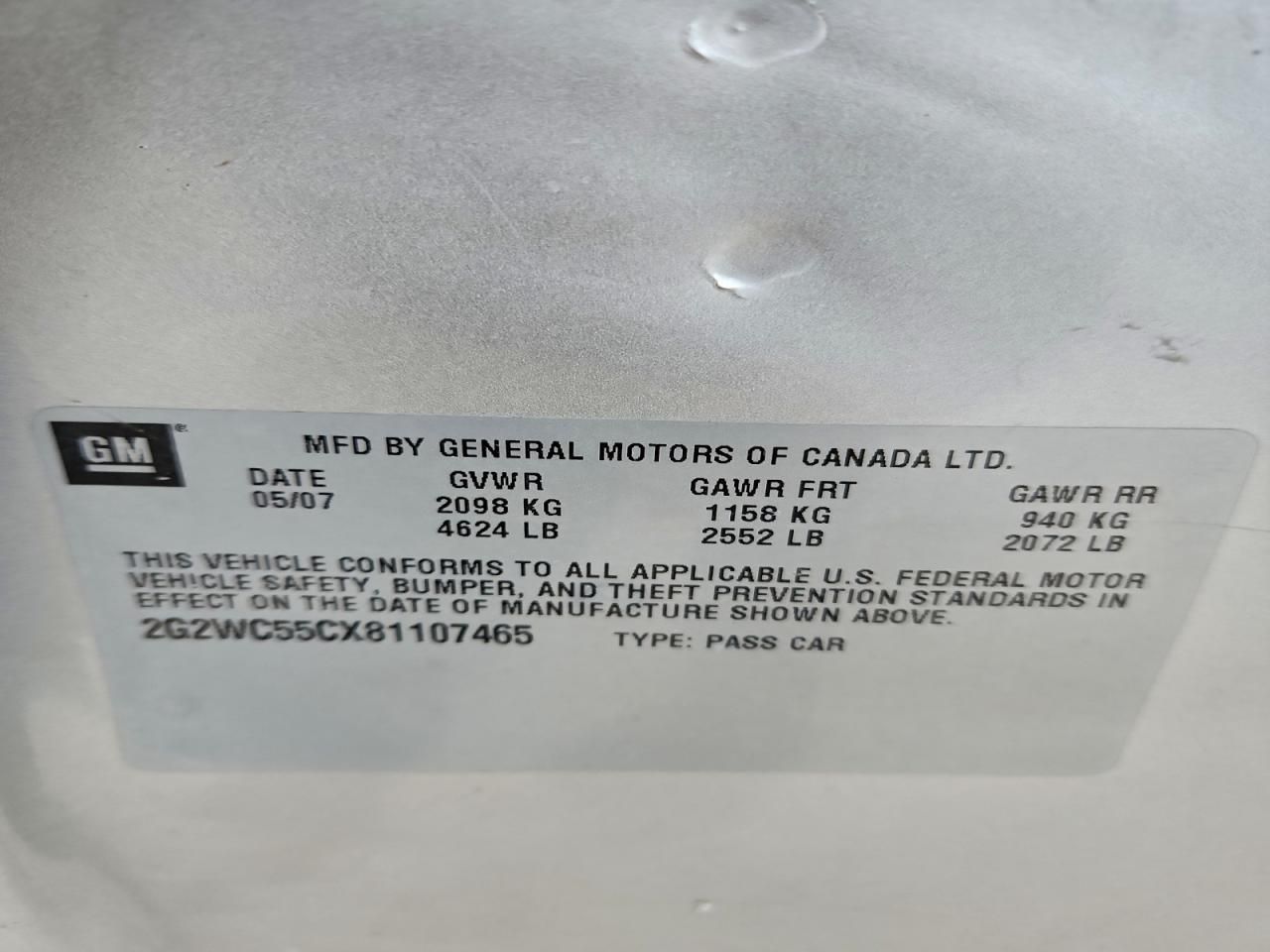 2008 Pontiac Grand Prix gxp