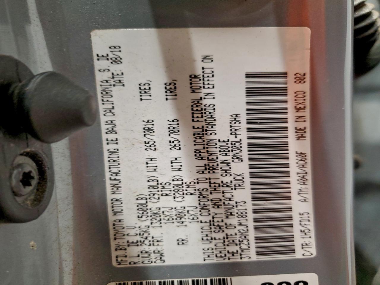 2018 Toyota Tacoma Double cab