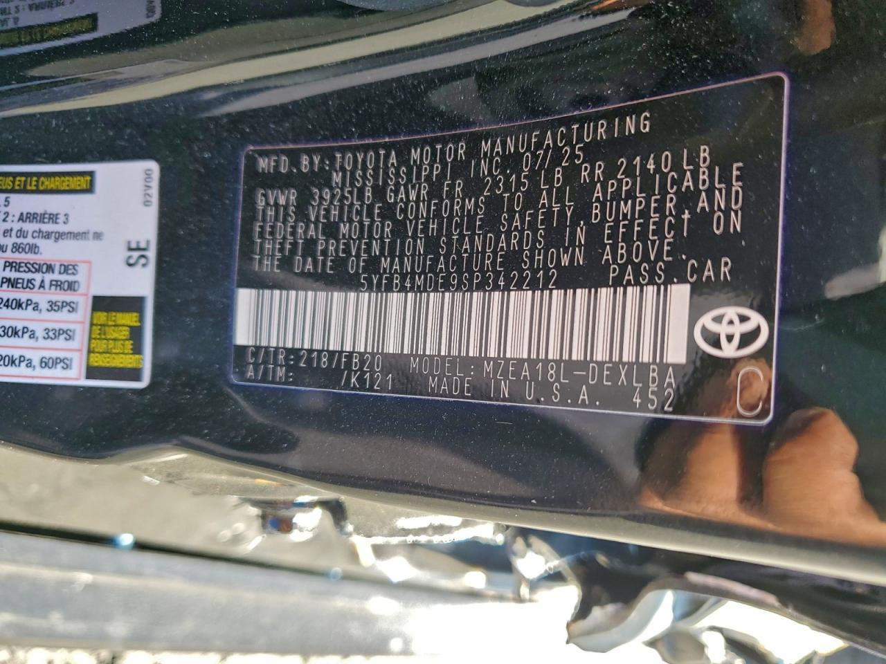 2025 Toyota Corolla le