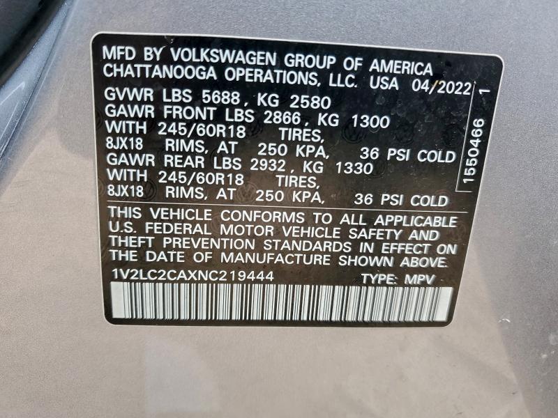 2022 Volkswagen Atlas Cross Sport se