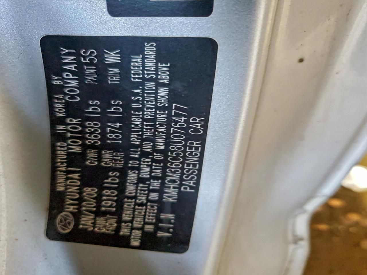 2008 Hyundai Accent gs