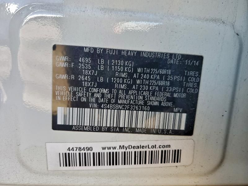 2015 Subaru Outback 2.5i Limited