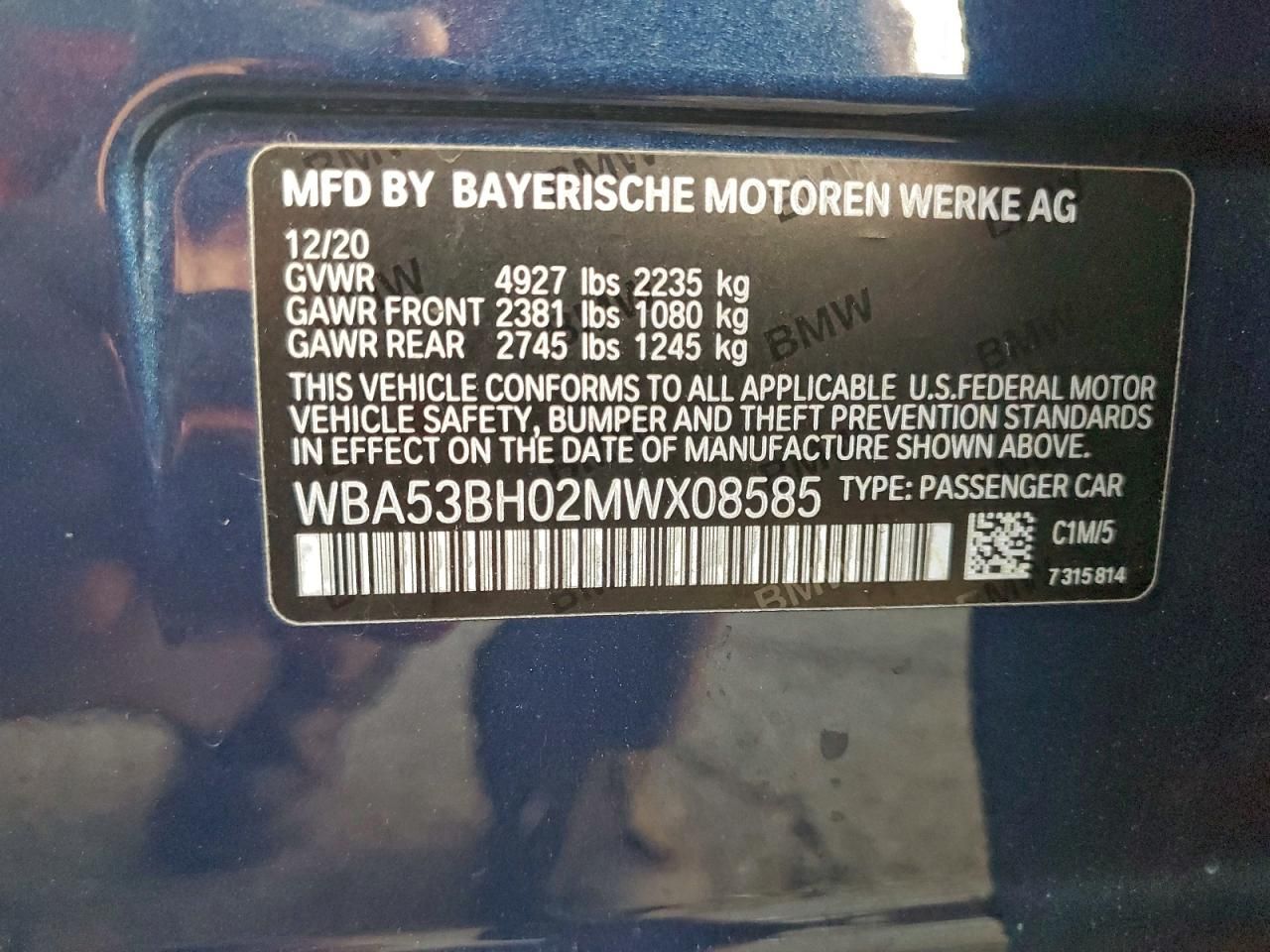 2021 BMW 530 i