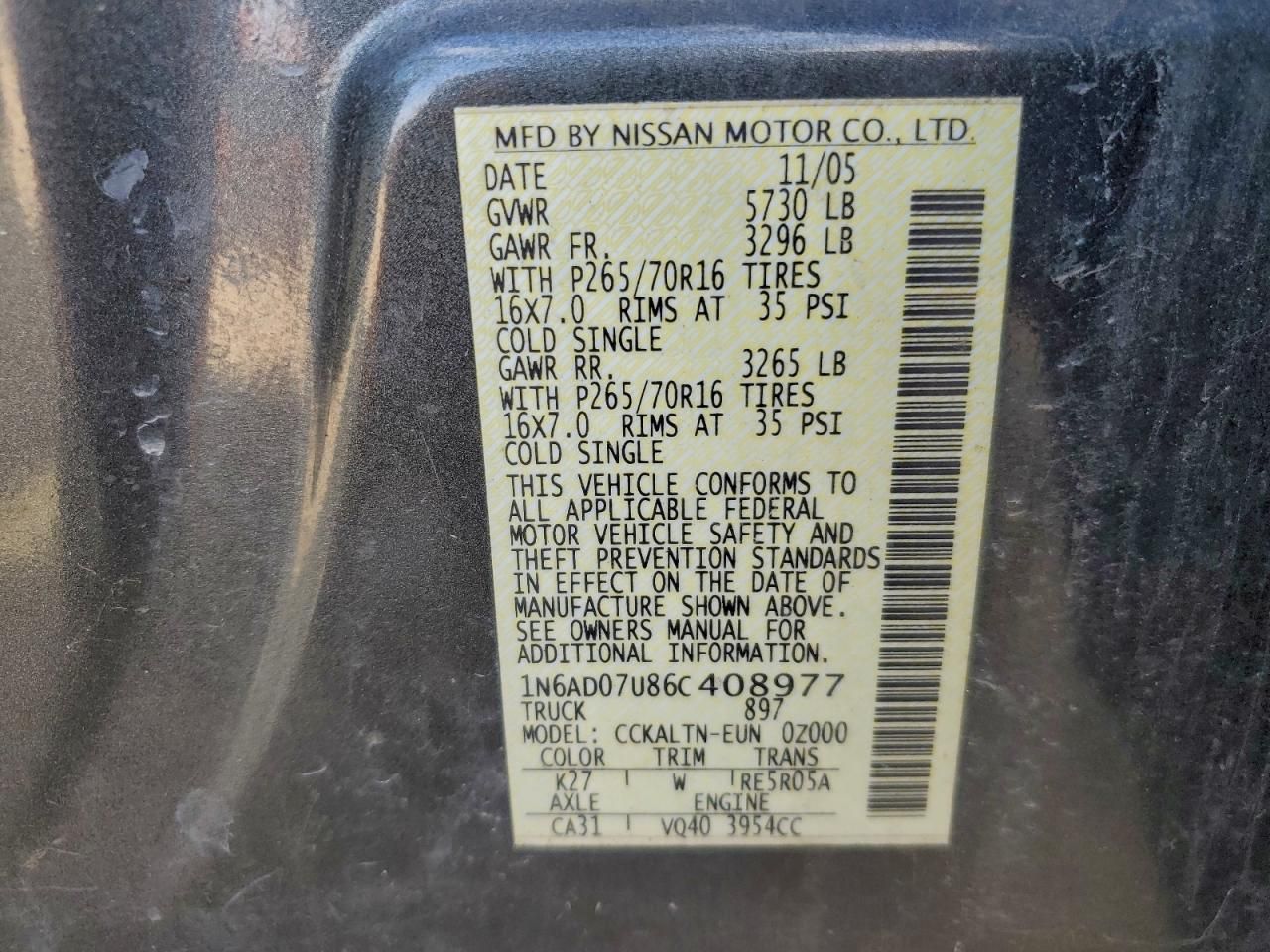 2006 Nissan Frontier Crew Cab LE
