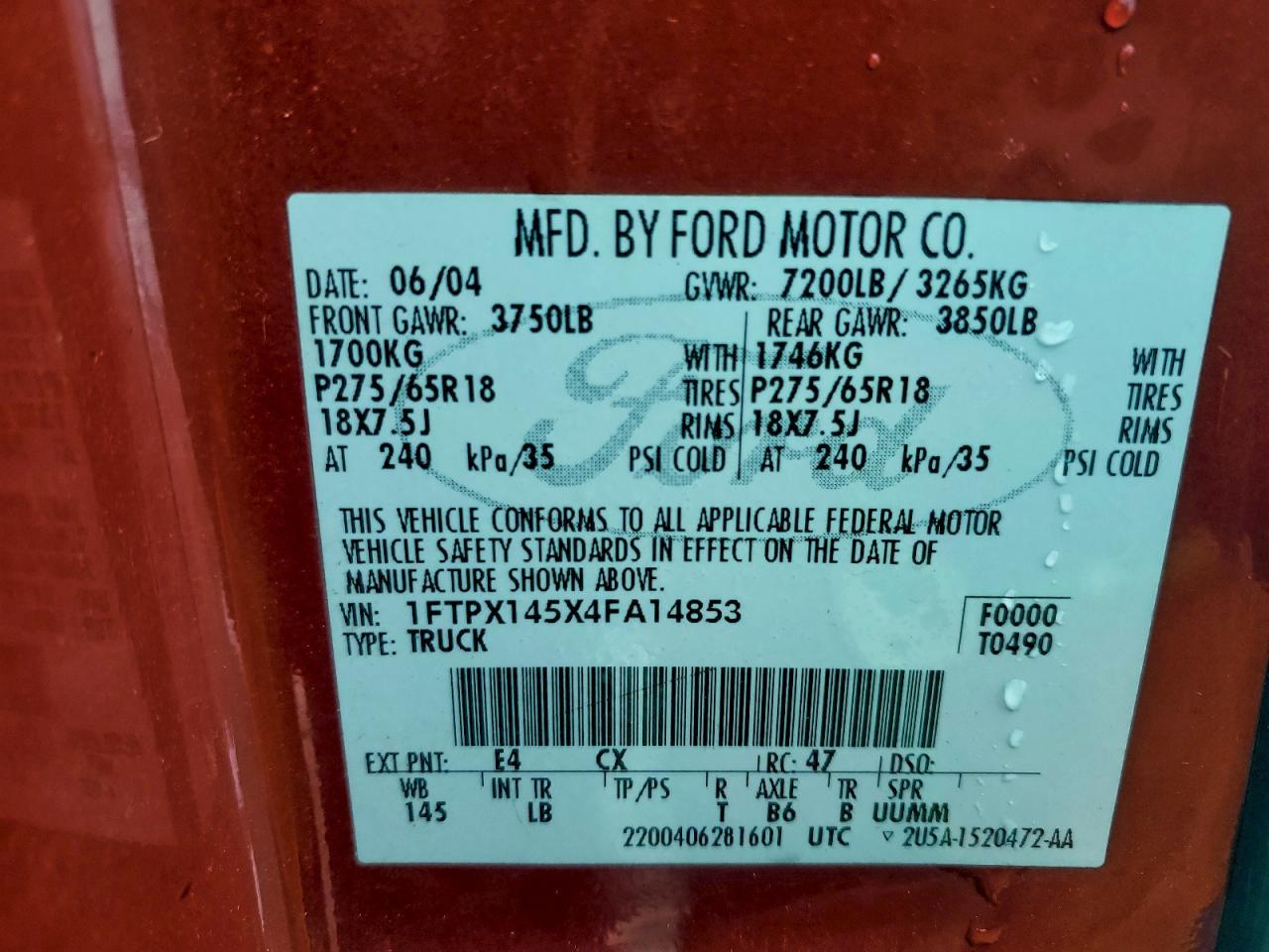 2004 Ford F150