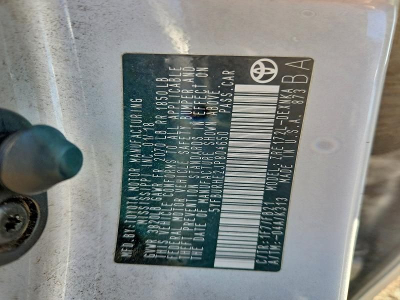 2018 Toyota Corolla l