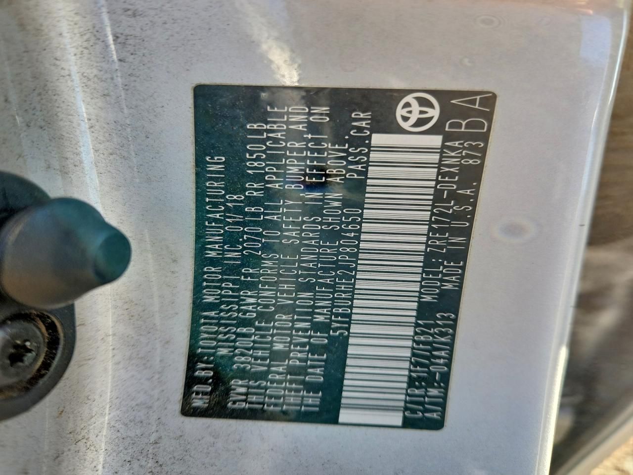 2018 Toyota Corolla l