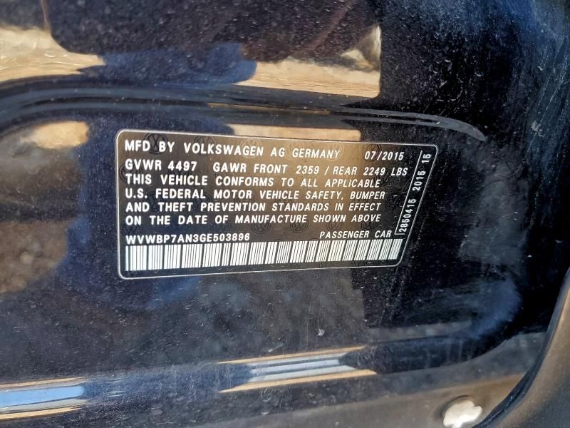 2016 Volkswagen Cc Base