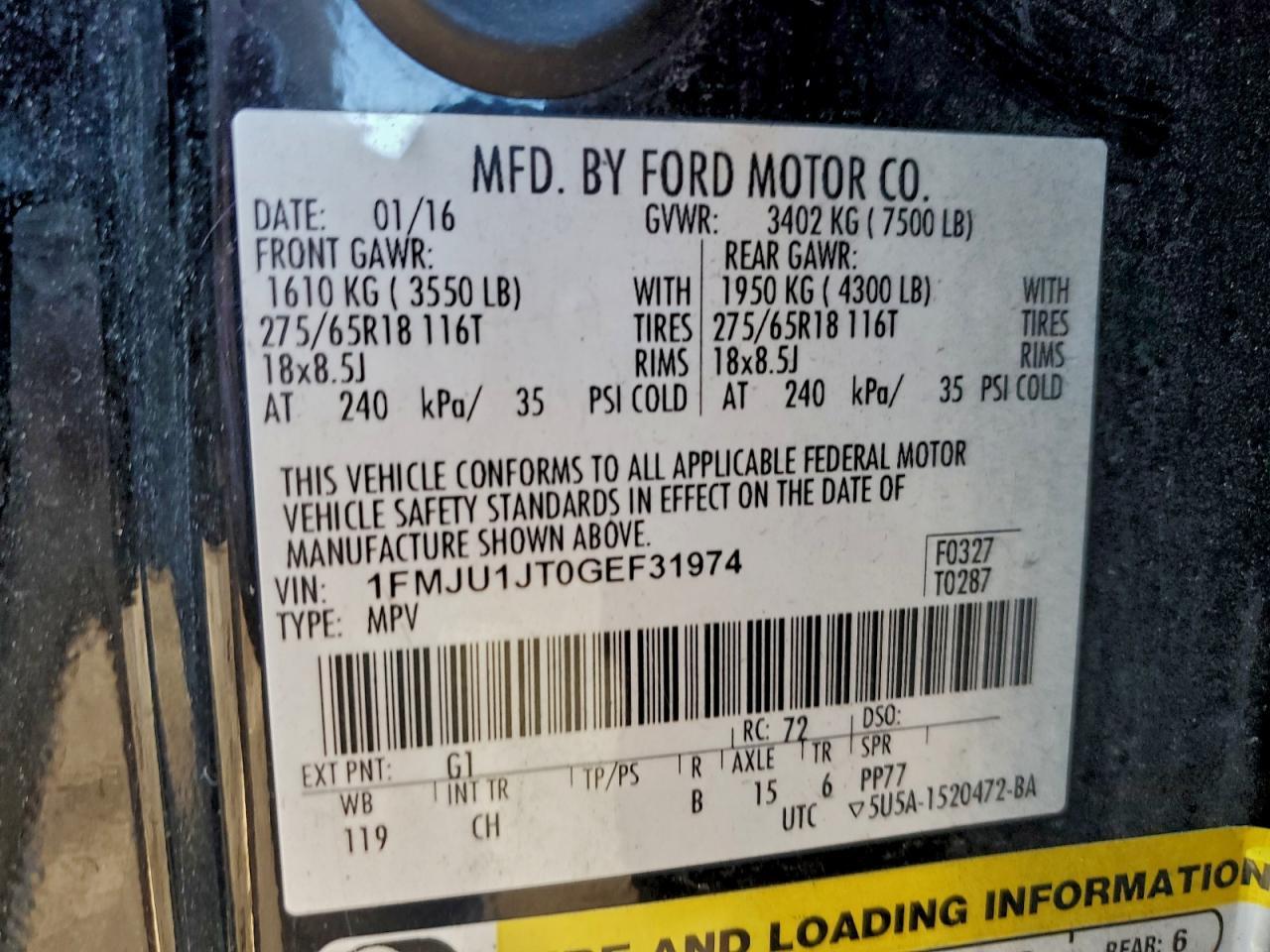 2016 Ford Expedition xlt