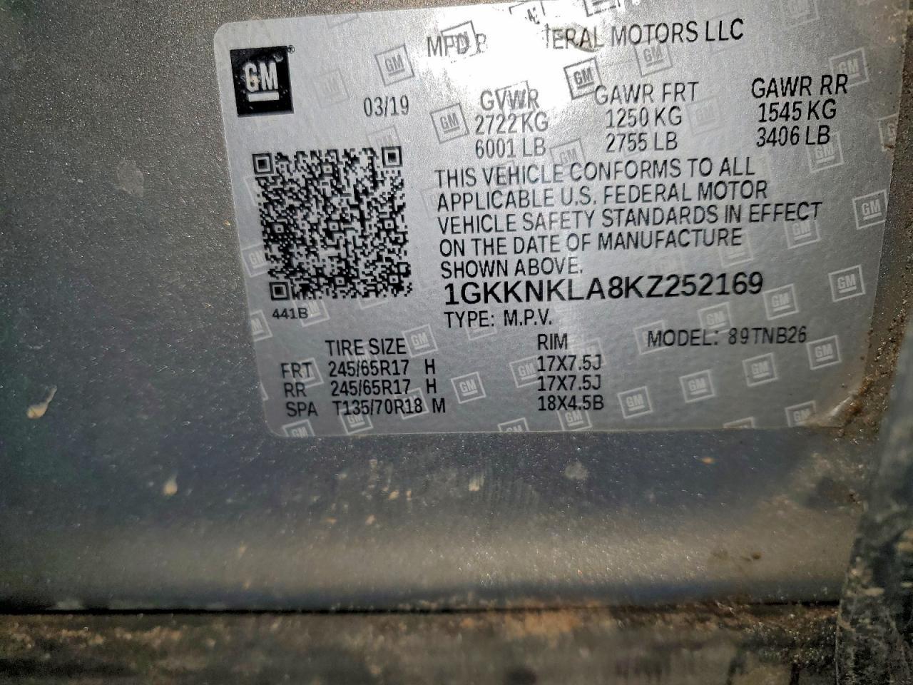 2019 GMC Acadia sle