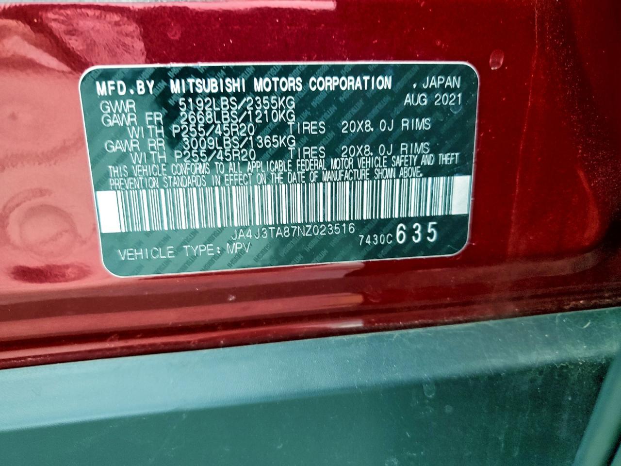 2022 Mitsubishi Outlander es