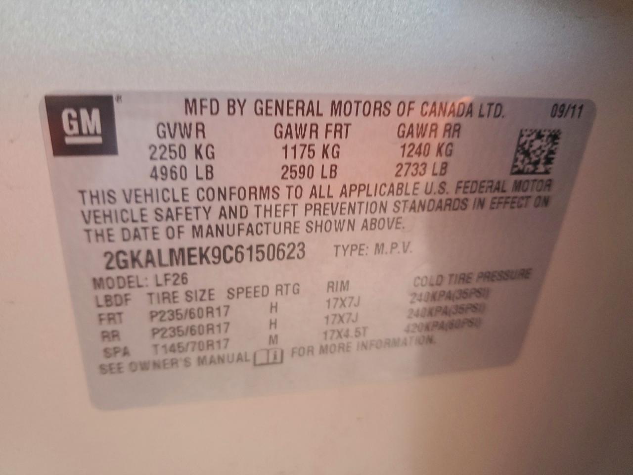 2012 GMC Terrain sle