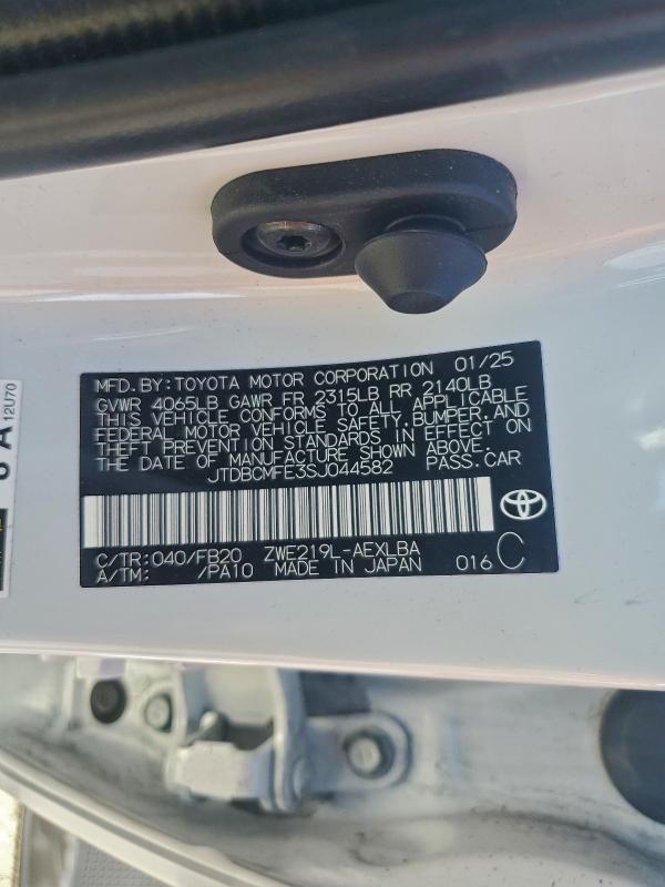 2025 Toyota Corolla le