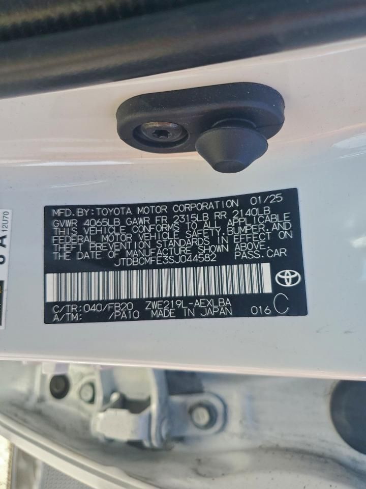 2025 Toyota Corolla le