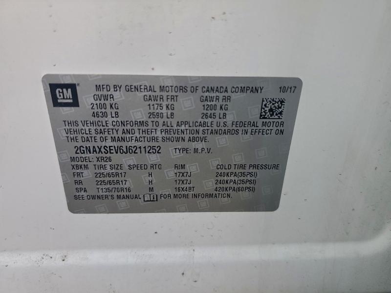 2018 Chevrolet Equinox lt