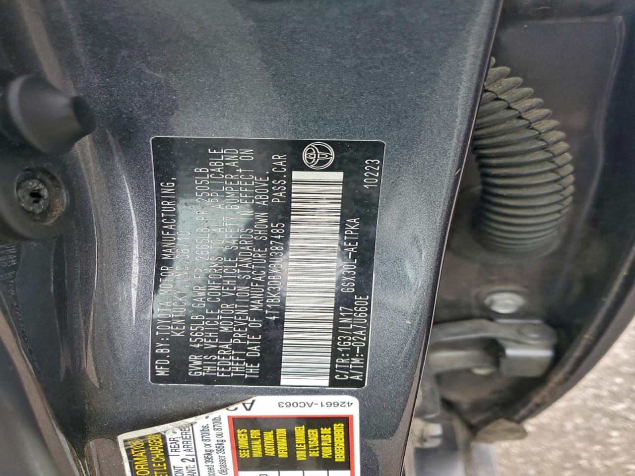 2011 Toyota Avalon Base