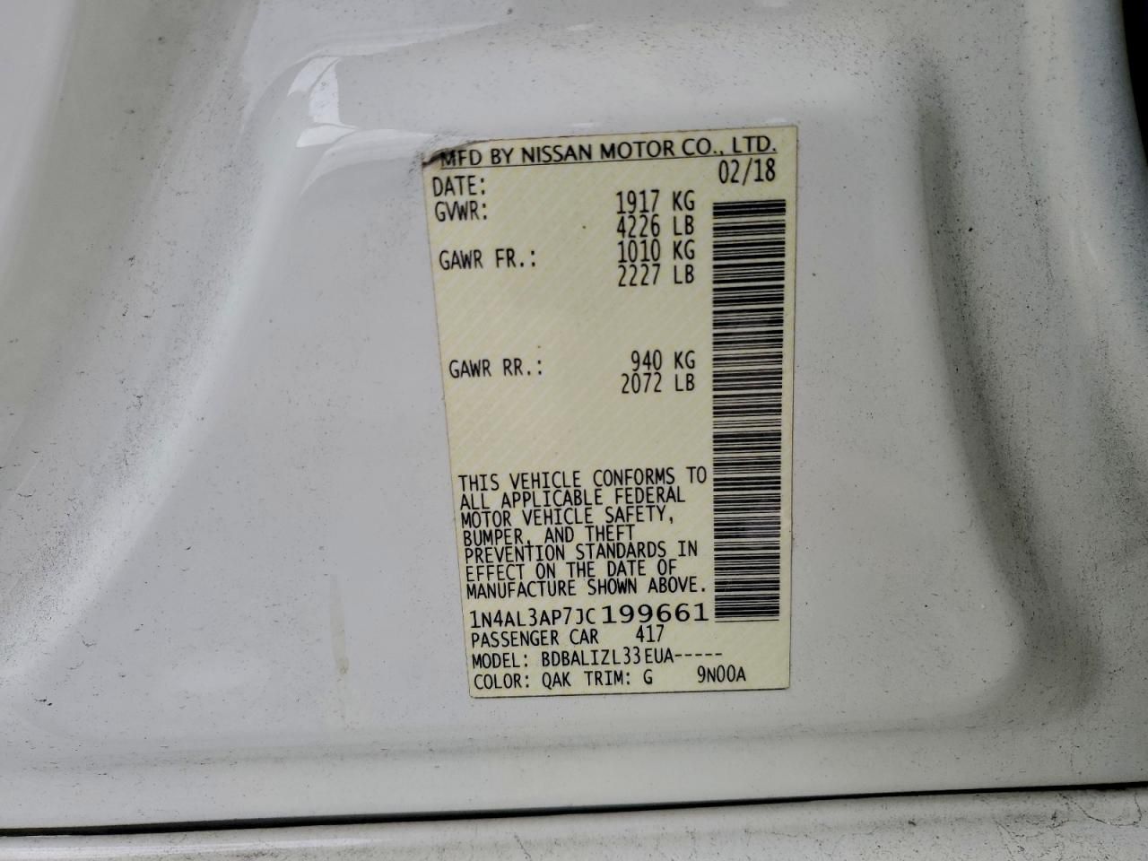 2018 Nissan Altima 2.5