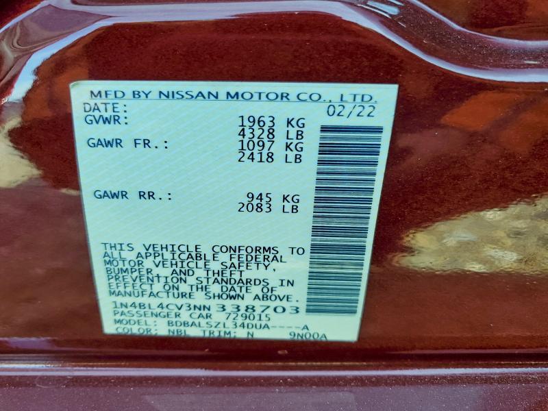 2022 Nissan Altima sr