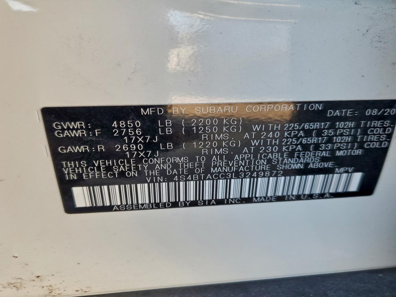 2020 Subaru Outback Premium