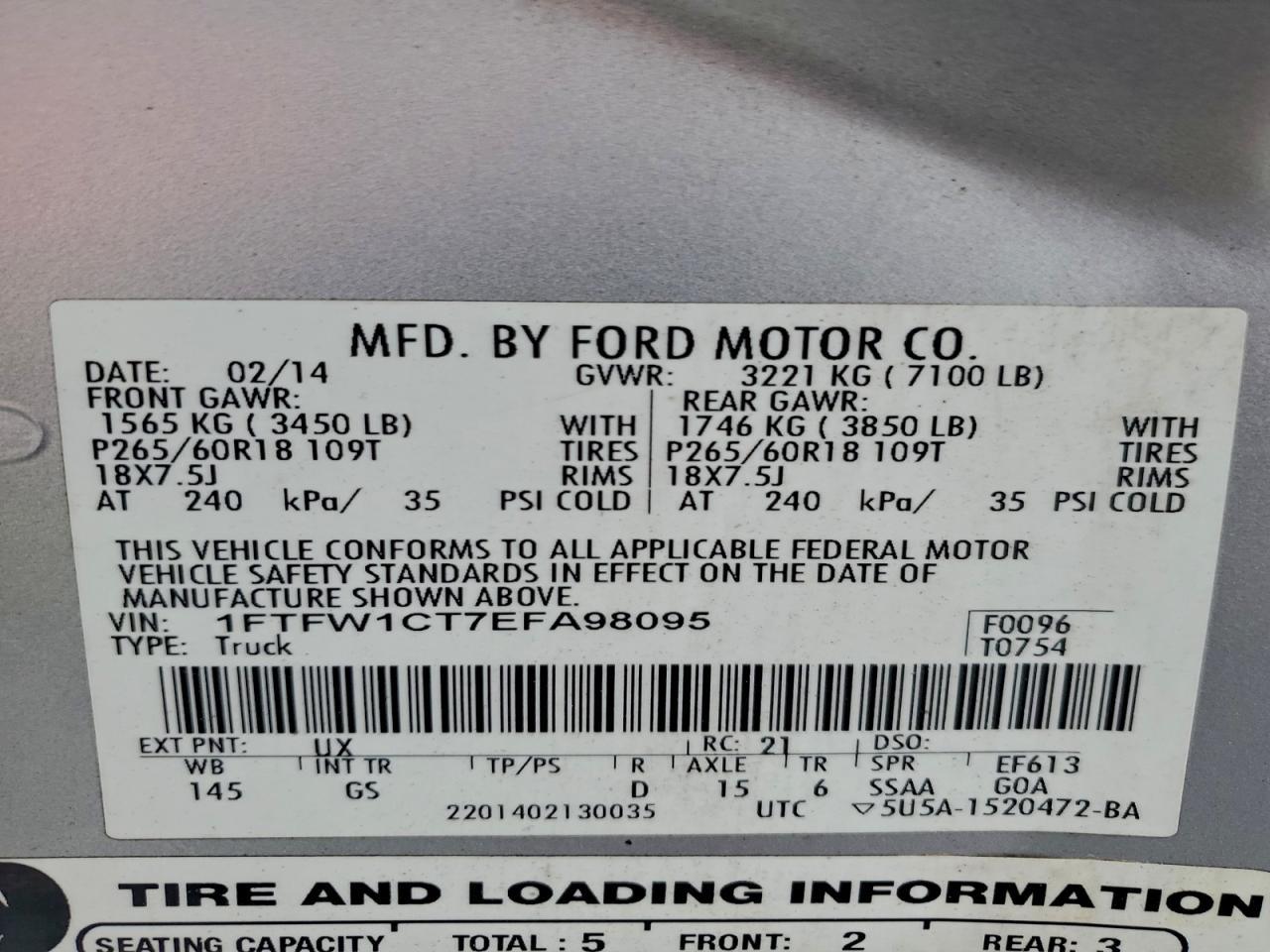 2014 Ford F150 Supercrew
