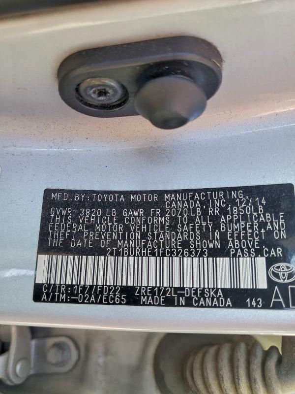 2015 Toyota Corolla l