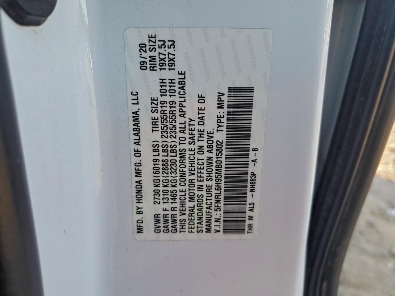 2021 Honda Odyssey Elite