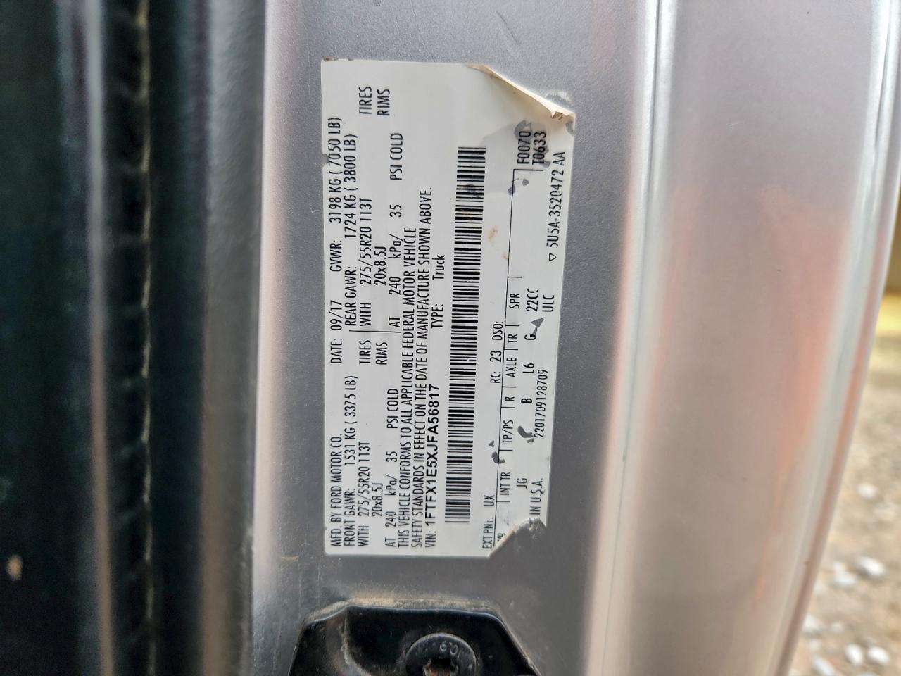 2018 Ford F150 Super cab