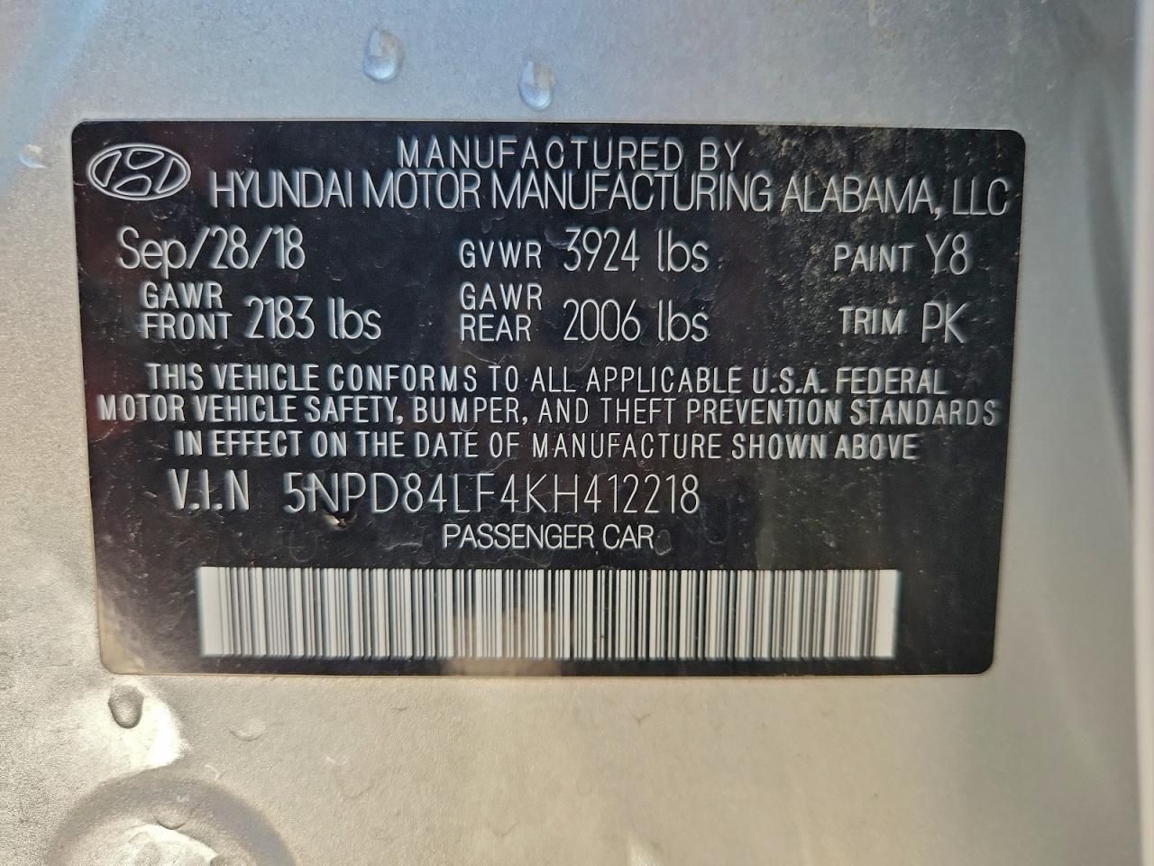 2019 Hyundai Elantra sel