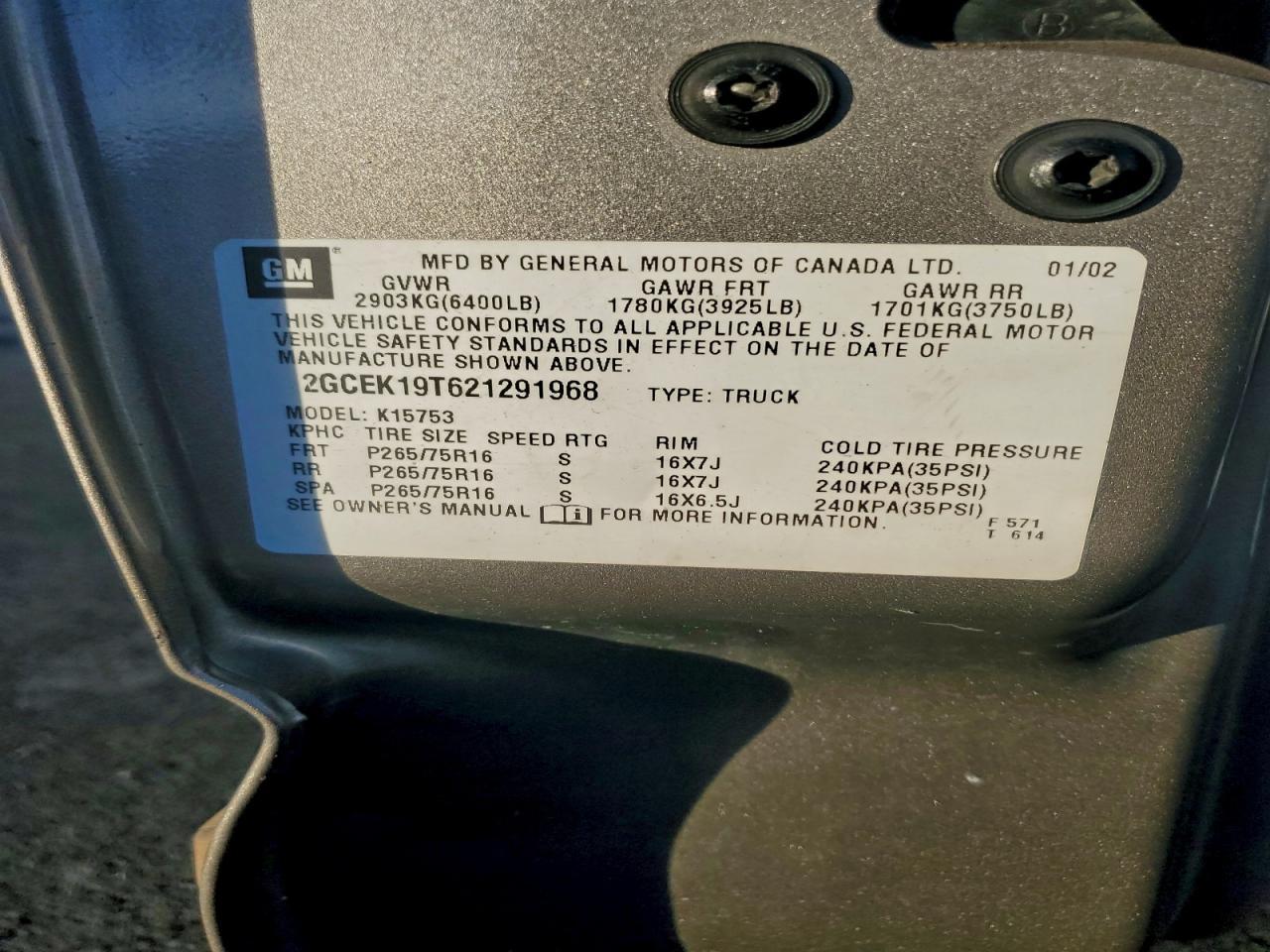 2002 Chevrolet Silverado K1500