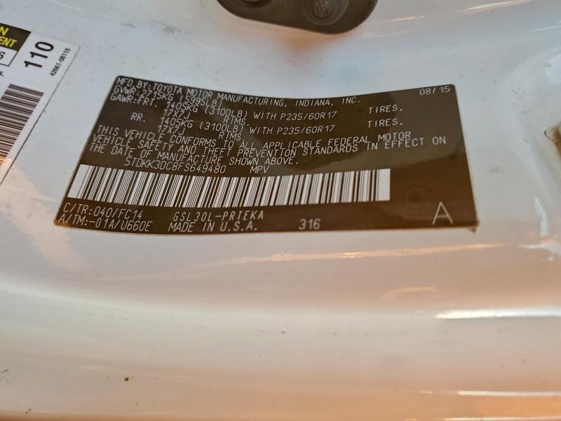 2015 Toyota Sienna le