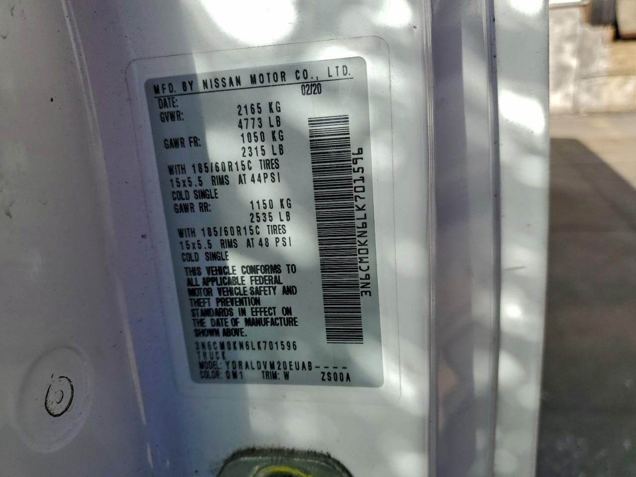 2020 Nissan NV 200