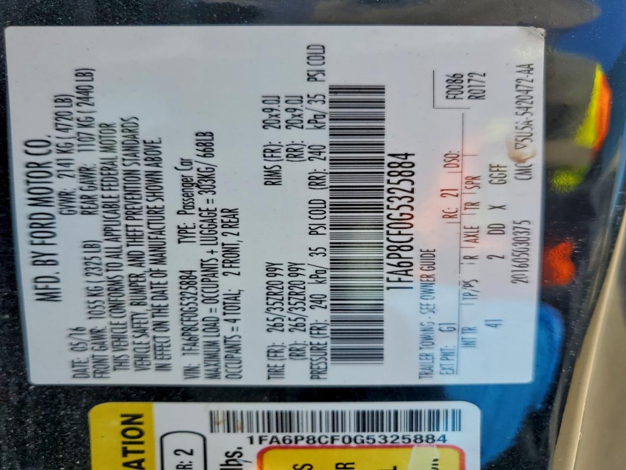 2016 Ford Mustang gt