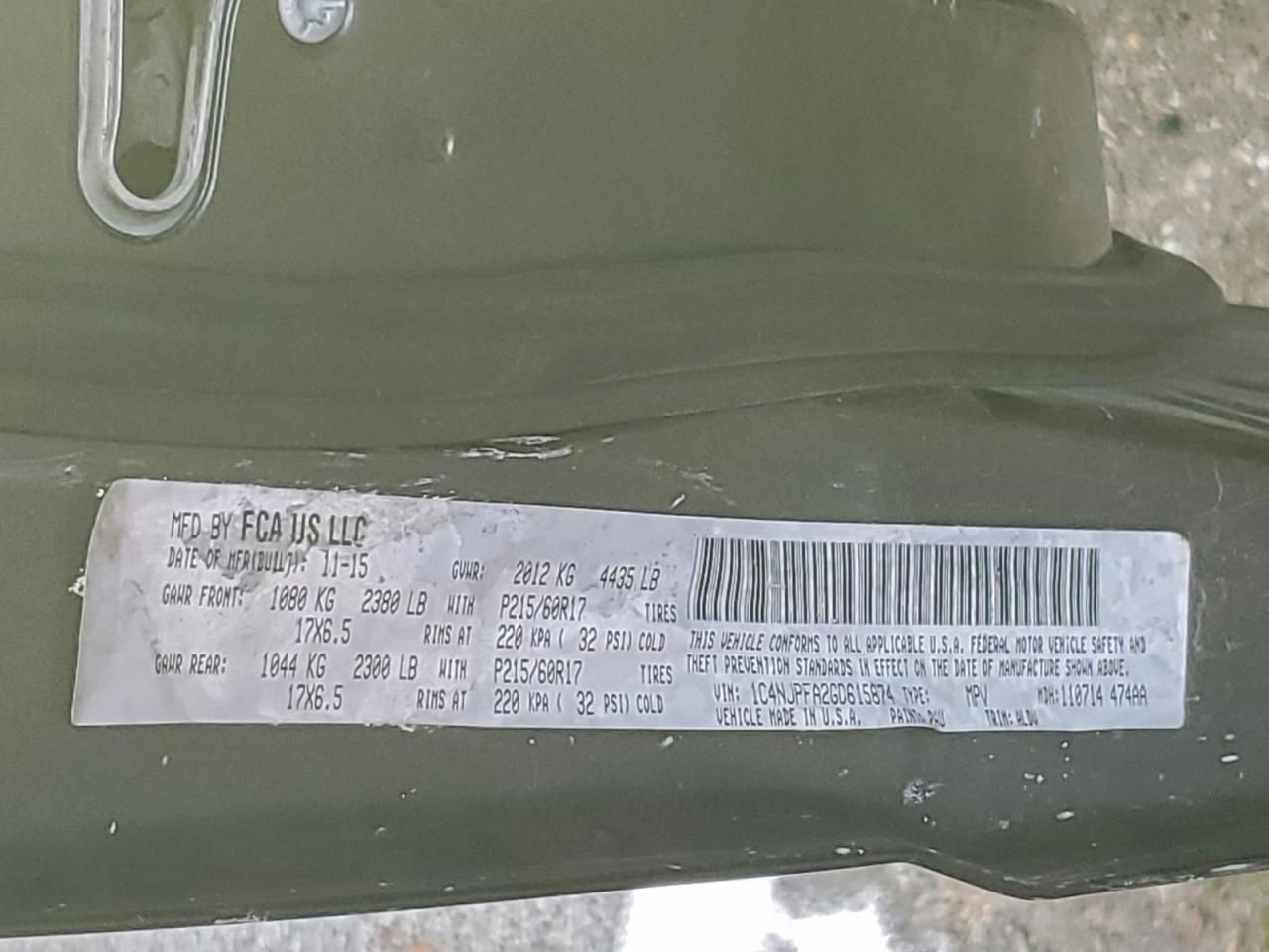 2016 Jeep Patriot Latitude