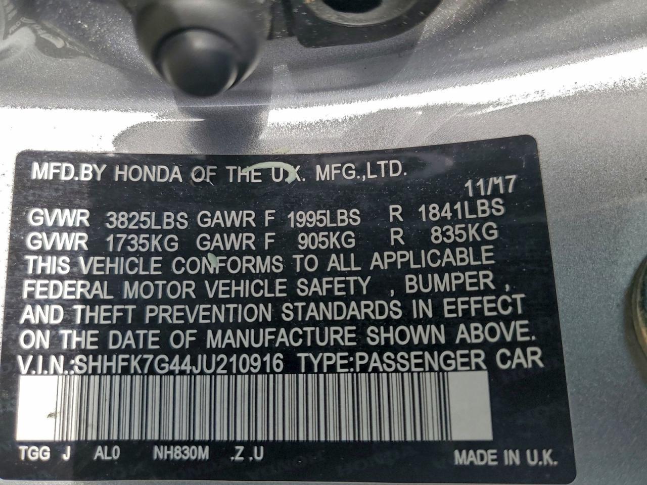 2018 Honda Civic Sport