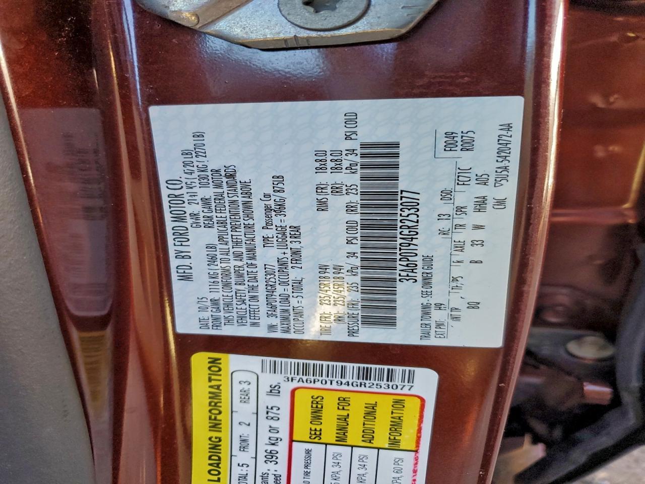 2016 Ford Fusion se