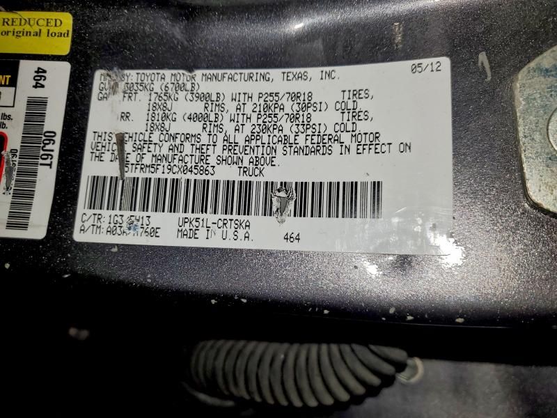 2012 Toyota Tundra Double cab SR5