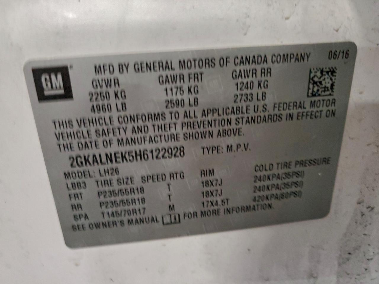 2017 GMC Terrain sle