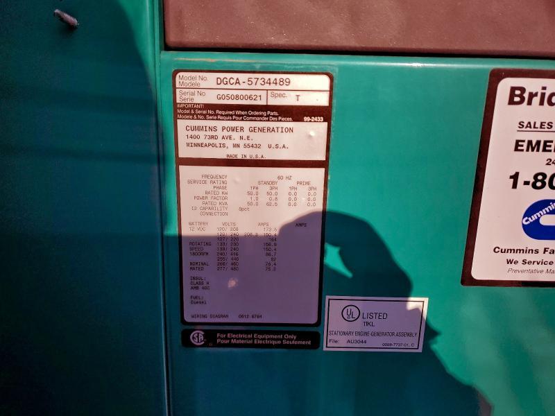 1996 Cummins Dgca-5734489 Generation