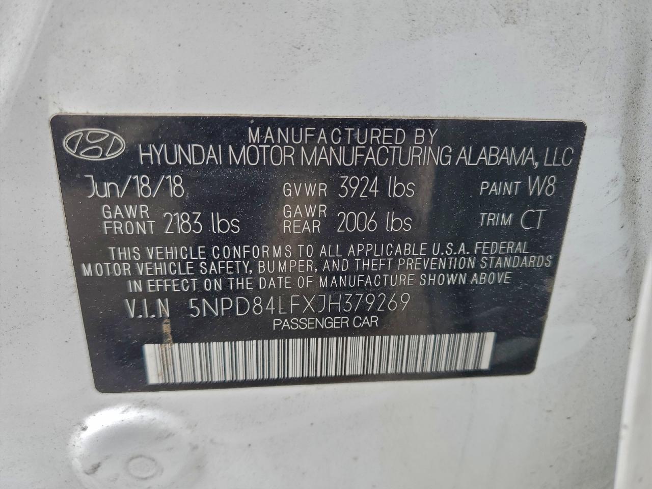 2018 Hyundai Elantra sel