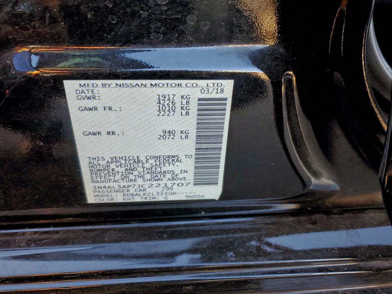 2018 Nissan Altima 2.5