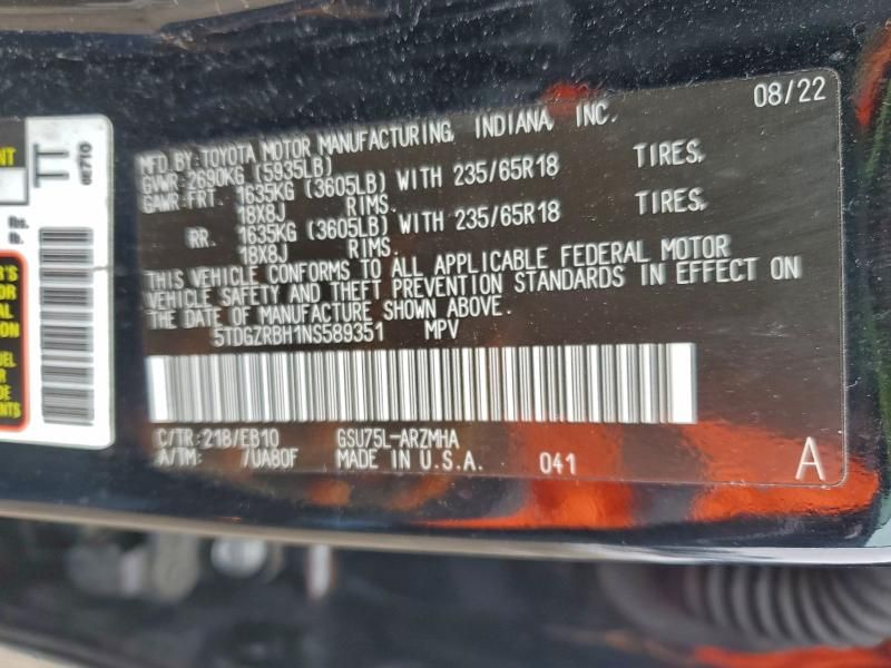 2022 Toyota Highlander xle