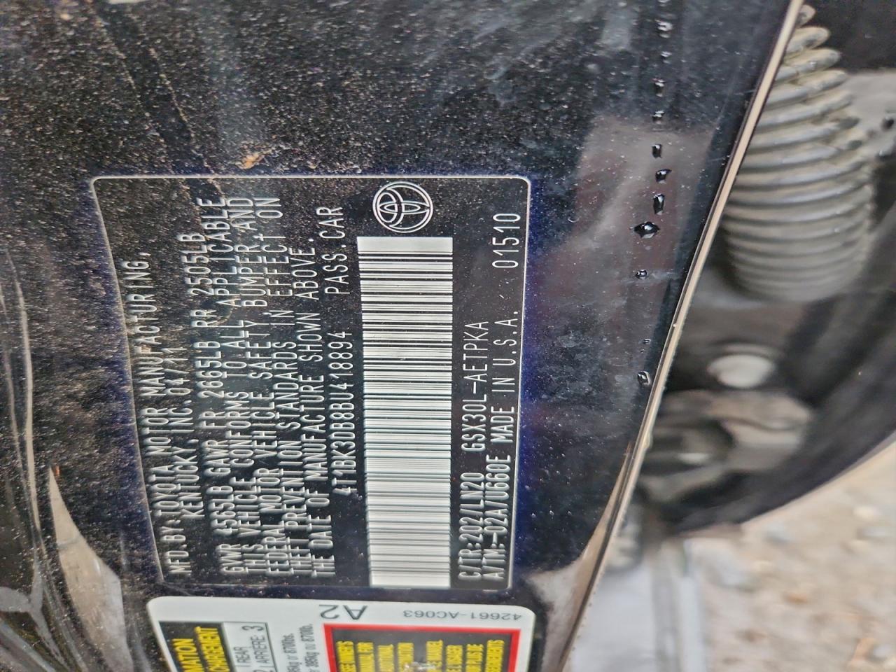 2011 Toyota Avalon Base