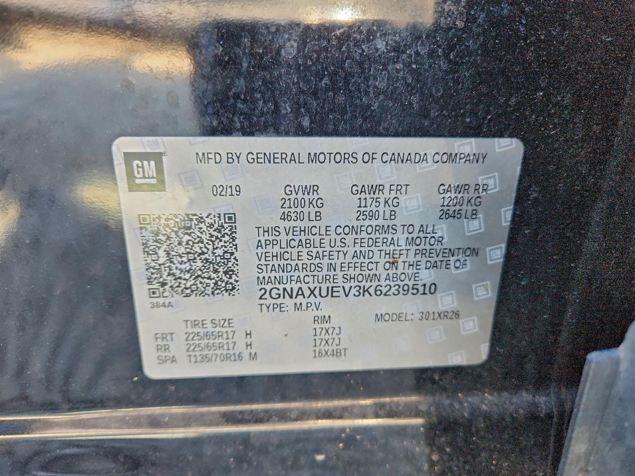 2019 Chevrolet Equinox lt